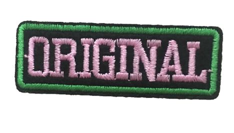 Pink and Green ORIGINAL Embroidered Patches